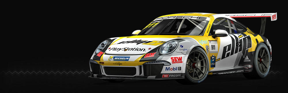 Porsche car with an ellip6-themed covering (picture)
